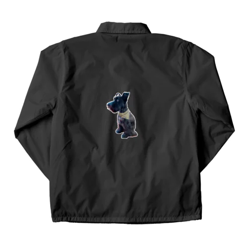 おすわりKURO シュナウザー 黒い犬 dog クロ Coach Jacket