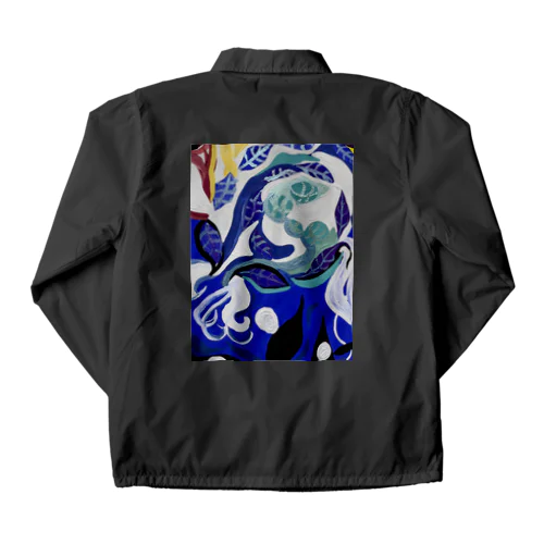 紺碧の葉魚と花❷ Coach Jacket