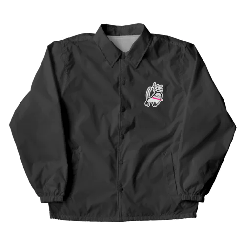 左肩でアタックする猫 Coach Jacket