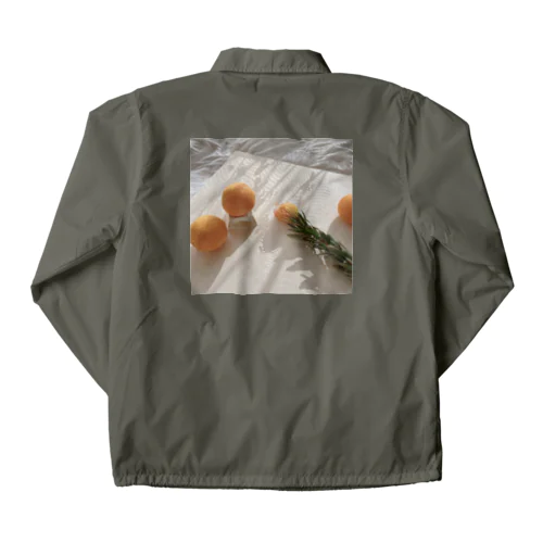 フラワー フォト オレンジ//01 Coach Jacket