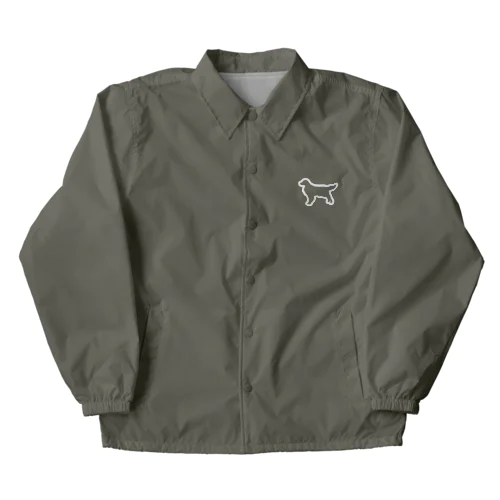 ゴールデンレトリバーのシンプルシルエット犬 Coach Jacket