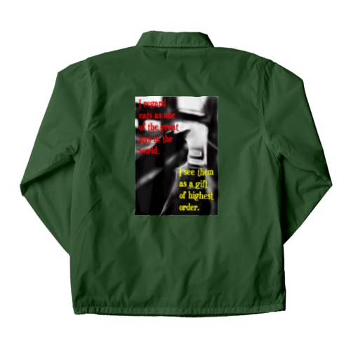 ”まぶしい猫  2" Coach Jacket