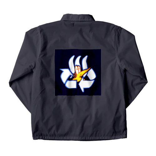 やきうのおにいちゃん・サカサクラゲマーク(青) Coach Jacket