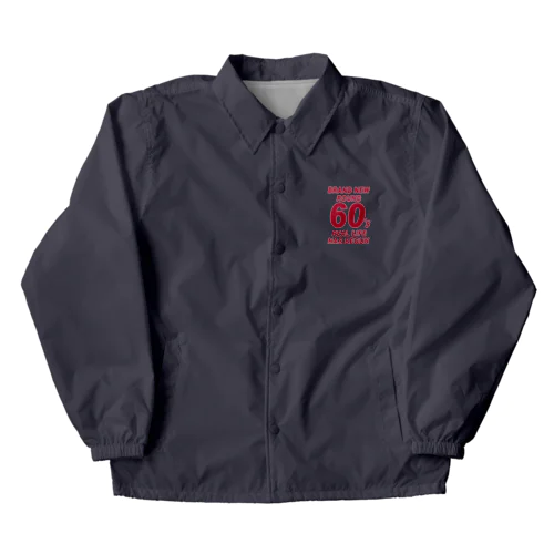 ROUND60 / 還暦＆アラ還を軽やかにすごすロゴ Coach Jacket