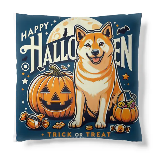 DOG x HALLOWEEN 03🟦(濃色用) Cushion