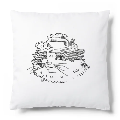 麦わらぼうしの猫 Cushion