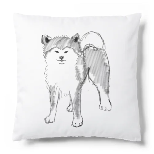 鉛筆秋田犬 Cushion