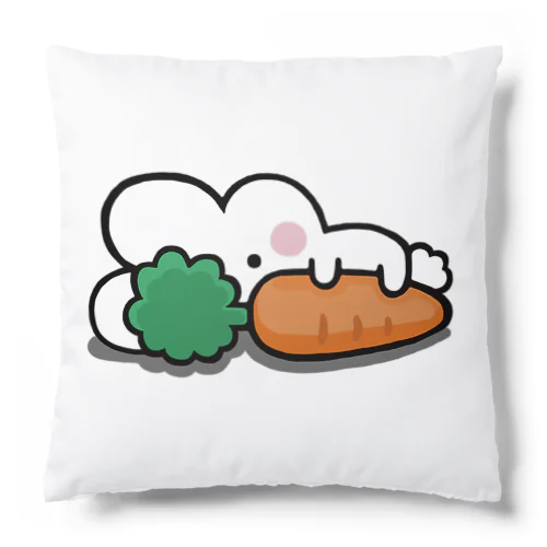 残業うさぎは「にんじん大好き」 Cushion