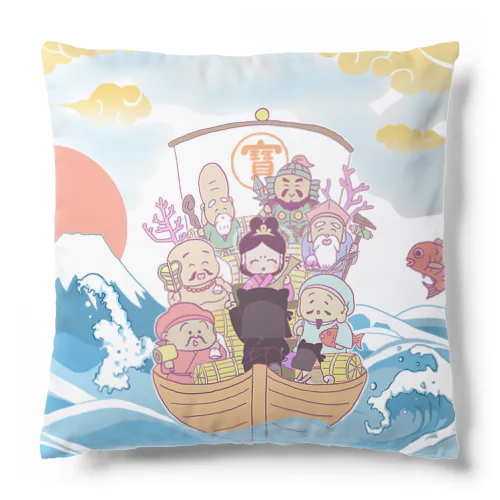 黒船の襲来！七福神と寶船 Cushion