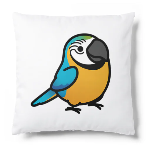 （両面）コンゴウインコ　Chubby Bird Cushion
