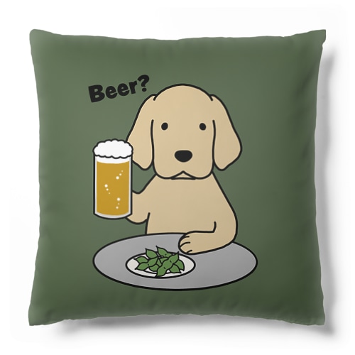 ビールと枝豆 Cushion
