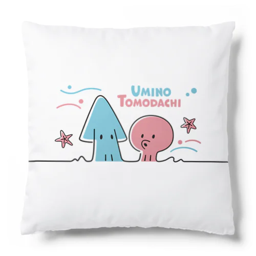 海の友達（イカとタコ） Cushion