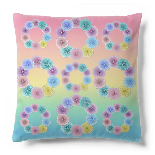 お花パステルサークル🌼 Cushion