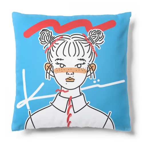 kame girl（あかのなみなみにみずいろの子） Cushion