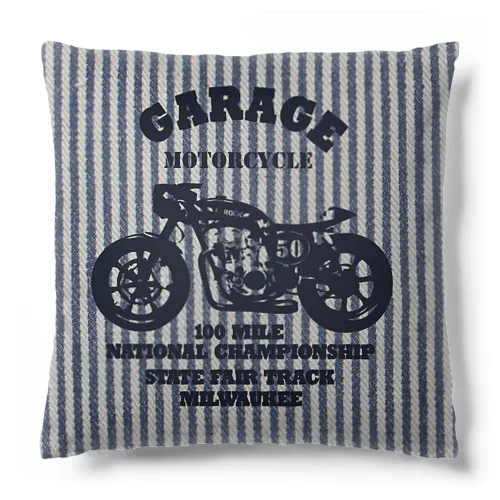 武骨なバイクデザイン(ヒッコリー) Cushion