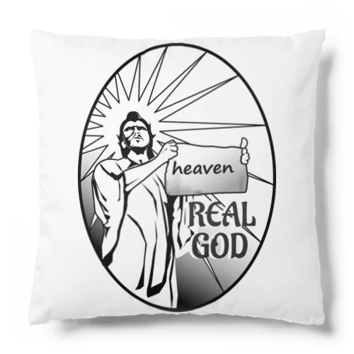 REAL GOD2H.T.(黒文字) Cushion