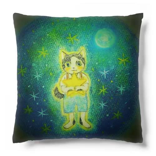 星月夜・猫の幻想物語 Cushion