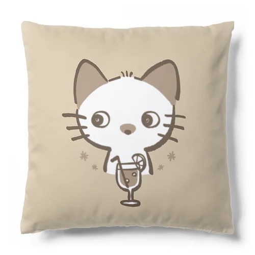 ①子猫シャムのカフェタイム Cushion