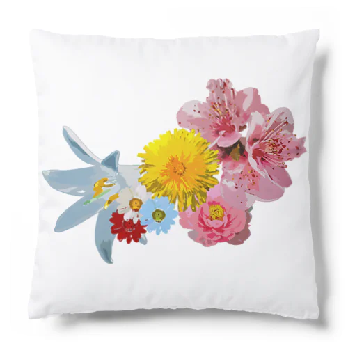 逆シンニョウの花々 Cushion