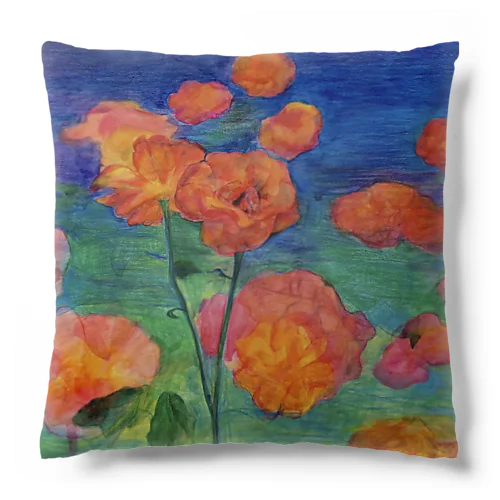 着る絵画　薔薇　と　薔薇の微笑みグッズ Cushion