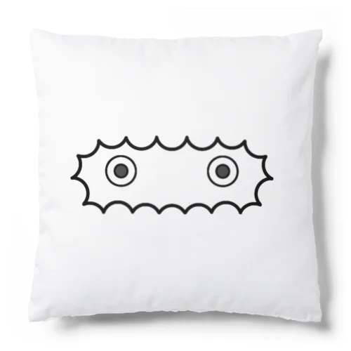 モノクロドアップもこもこイエティ Cushion