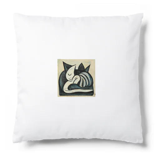 SLEEPING CAT picasso style by AI DESIGNER Cushion