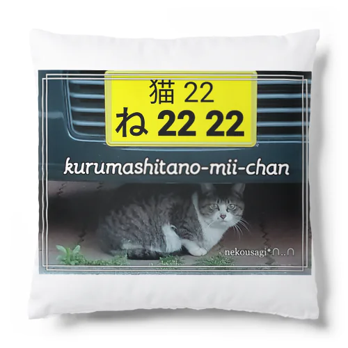 車下のみーちゃん🚗💨 Cushion