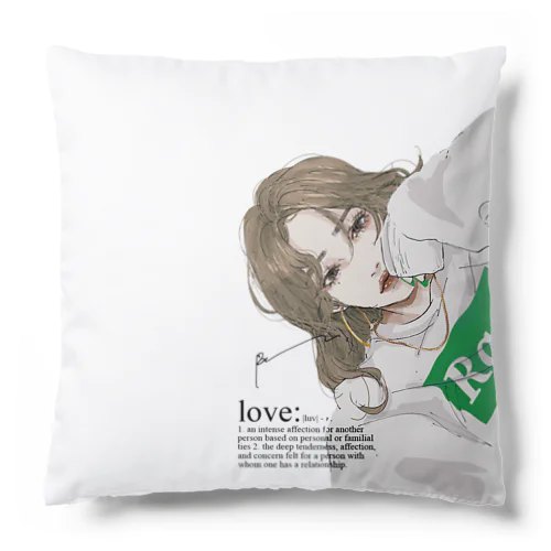persistent love【green】 Cushion