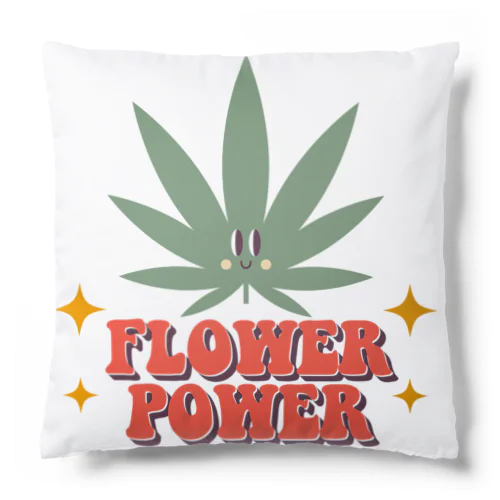 FLOWER POWER 大麻 カナビス マリファナ ガンジャ Cushion