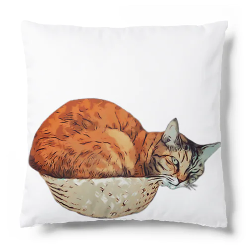 カゴに入りきらなかった猫様 Cushion