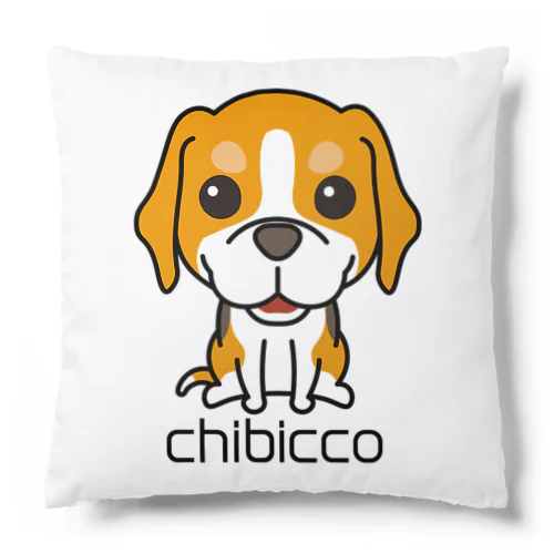 スマイルビーグル chibicco (黒文字) Cushion