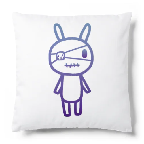 眼帯うさちゃん(ブルー) Cushion