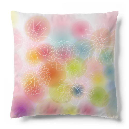 カラフル花 Cushion