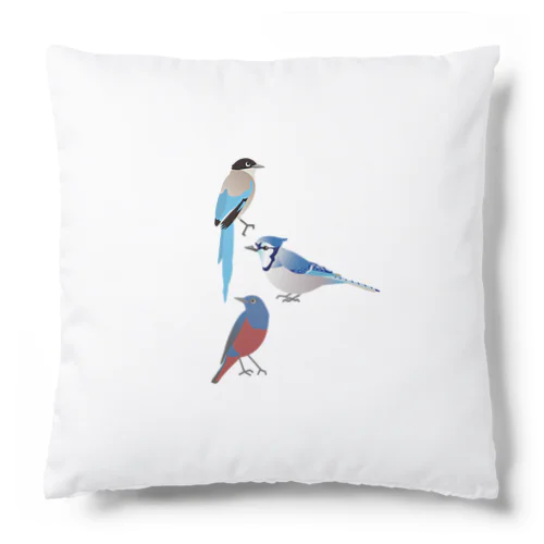 私の好きな青い鳥 2 白 Cushion