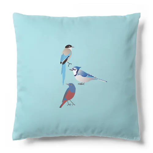 私の好きな青い鳥 2 水色 Cushion