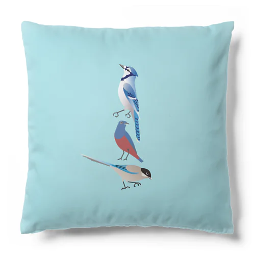私の好きな青い鳥 1 水色 Cushion