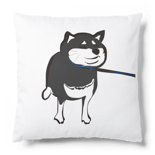 抵抗する黒柴犬 Cushion