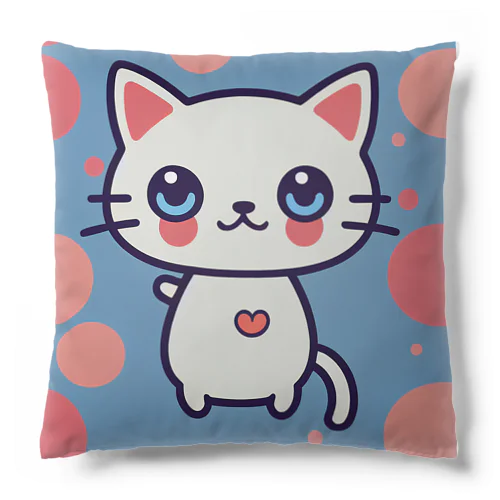 狛猫のミケ「はーとびーと」 Cushion