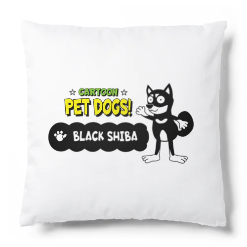 【108M】C･PETDOGS『Black Shiba』クッション Cushion