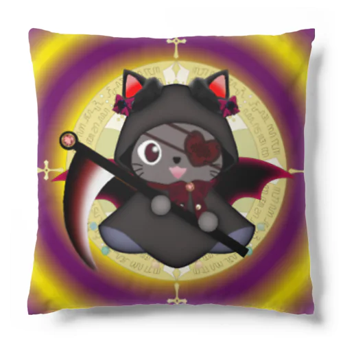 デスにゃん (little dark cat) Cushion