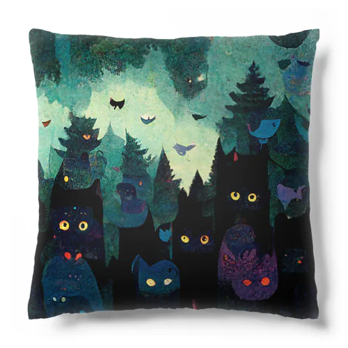 Cat Ghost Forest Cushion