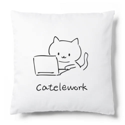 catelework テレワークネコ Cushion