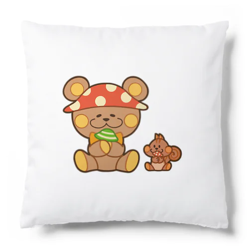 ぬいクマちゃんのキノコがり Cushion