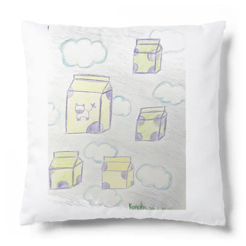 空飛ぶ牛乳パック Cushion