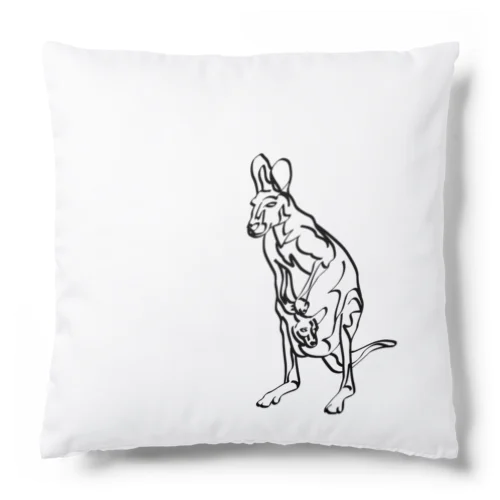 カンガルー（モノクロ） Cushion