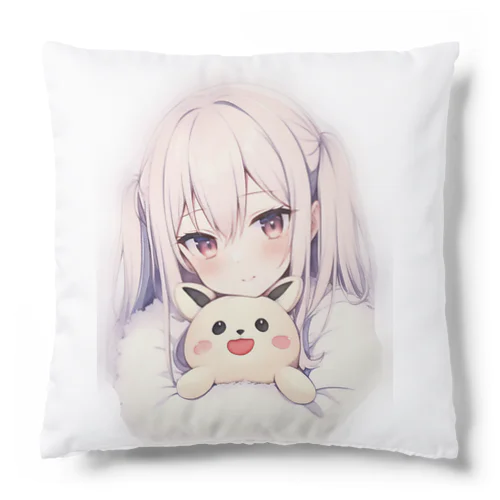 『少女とぬいぐるみ』 Cushion