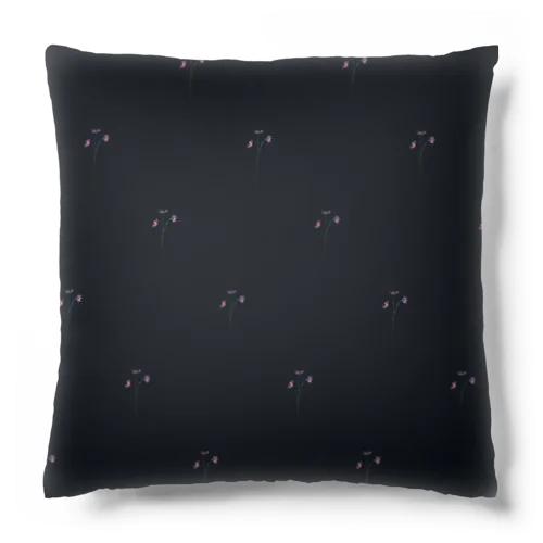 navy × little flower pattern Cushion