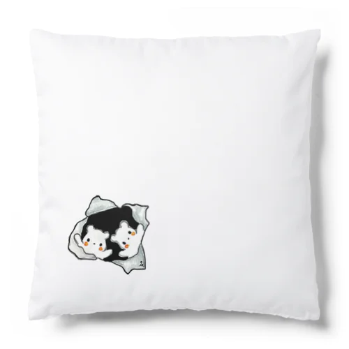 クンちゃんシロちゃん　破いちゃったよ💦 Cushion