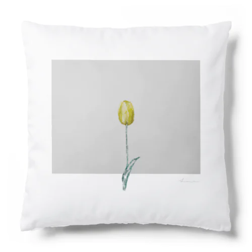 Lemon Tulip × Greige × Logo Cushion