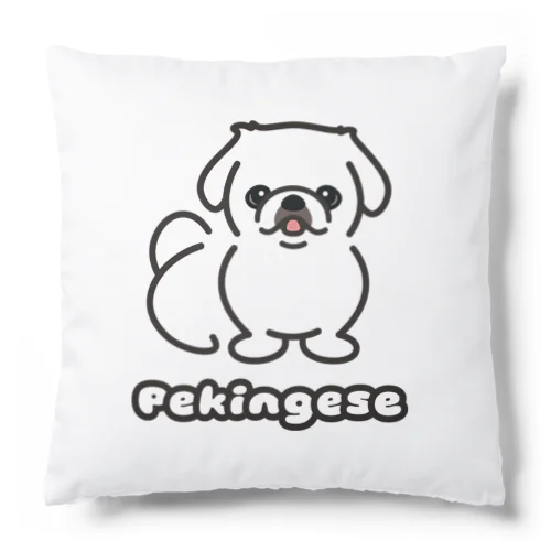 ペキニーズ・ホワイト（サマーカット）（全身） Cushion